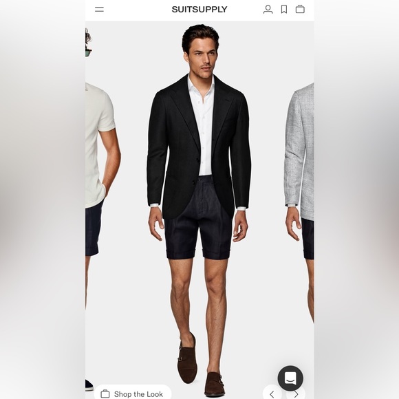 SUIT SUPPLY NAVY BOSA LINEN SHORTS - Picture 4 of 12